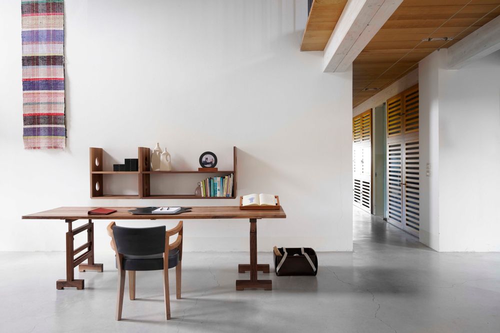 Tables Salle à Manger - TORRE TABLE WITH 2 TRESTLES - TONUCCI COLLECTION