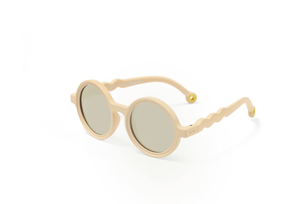 Lunettes - Toddler Round Sunglasses Desert Sand 1-3Y - OLIVIO&CO SAS