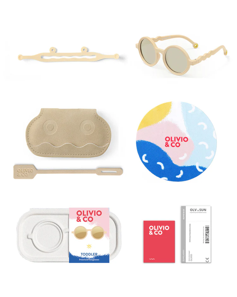Lunettes - Toddler Round Sunglasses Desert Sand 1-3Y - OLIVIO&CO SAS
