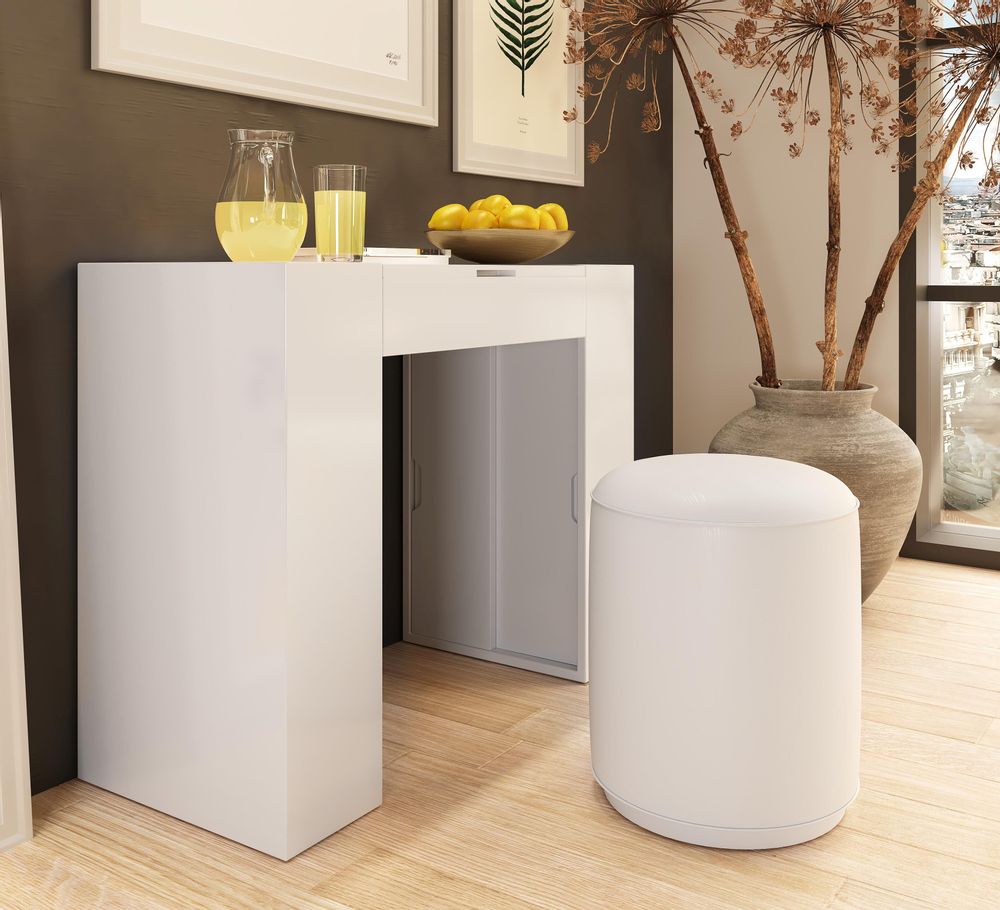 Other tables - Folding lid vanity with built-in mirror and delayed closing. - FRANCO FURNITURE