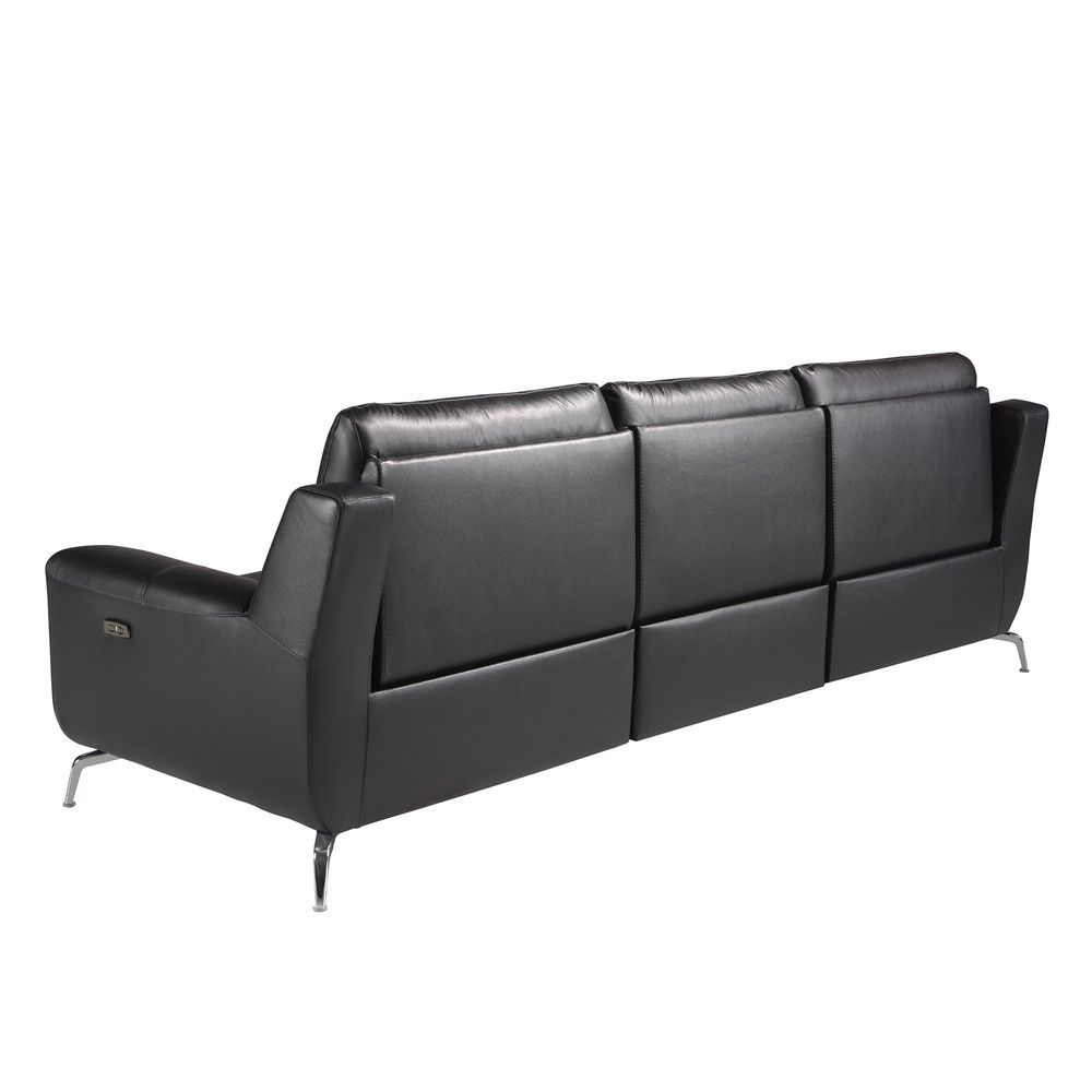 Sofas - 3 seater leather relax sofa black - ANGEL CERDÁ