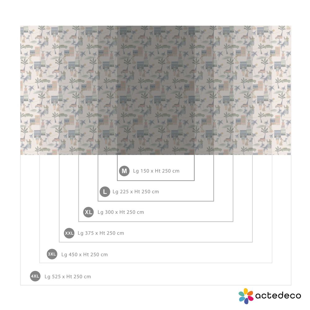 Other wall decoration - Havana night panoramic wallpaper - ACTE-DECO