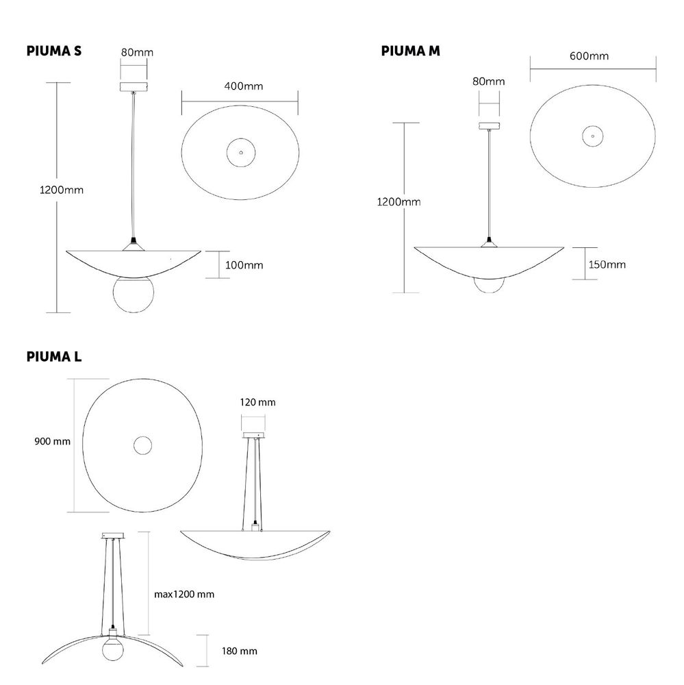Hanging lights - PIUMA PENDANT LIGHT MONOCOLOR - LUMICOM