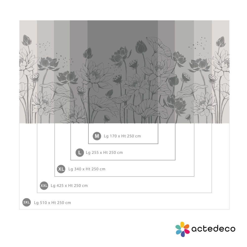 Other wall decoration - Nympheas Panoramic Wallpaper - ACTE-DECO