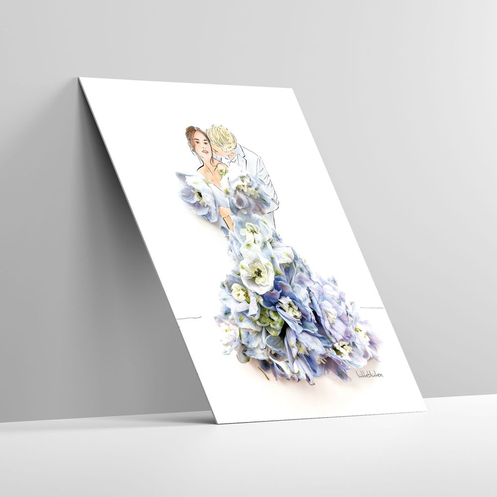 Papeterie - Delphinium | Carte de mariage avec enveloppe - LUETTEBLUETEN