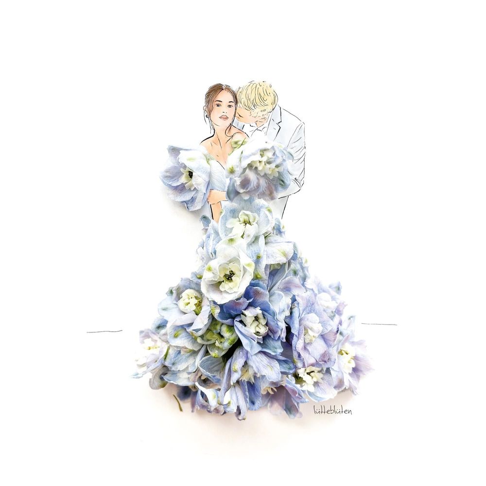 Papeterie - Delphinium | Carte de mariage avec enveloppe - LUETTEBLUETEN