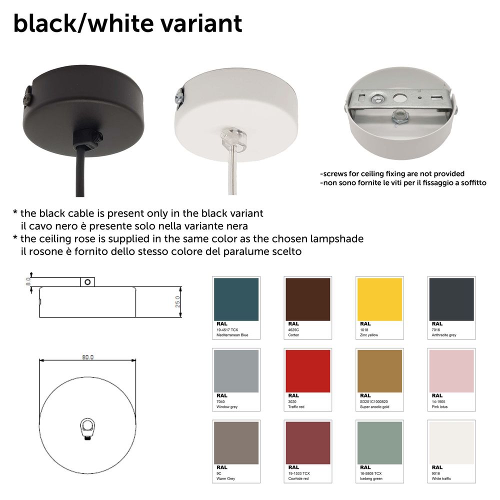 Suspensions - LUMINAIRE SUSPENDU TUZZI MONOCOLOR - LUMICOM