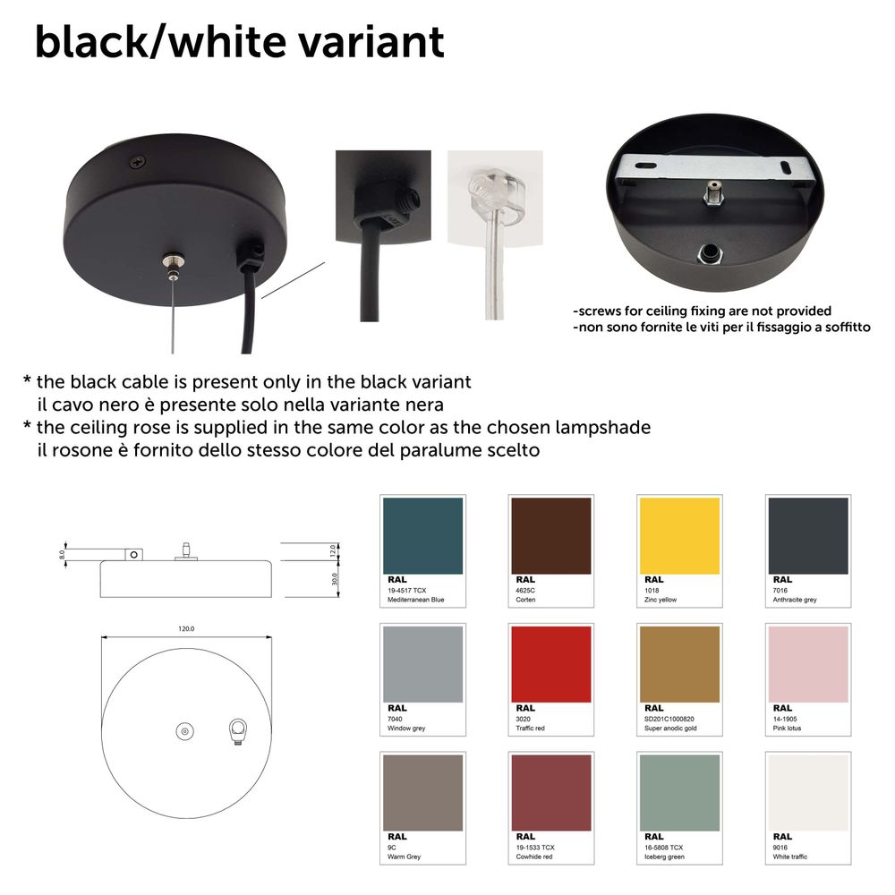 Suspensions - LUMINAIRE SUSPENDU TUZZI MONOCOLOR - LUMICOM