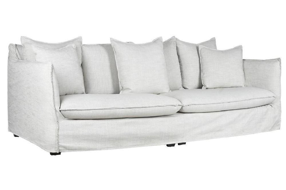 Canapés - BEIGE CANAPÉ EN LIN AVEC COUSSINS - ITEM HOME BY ITEM INTERNATIONAL