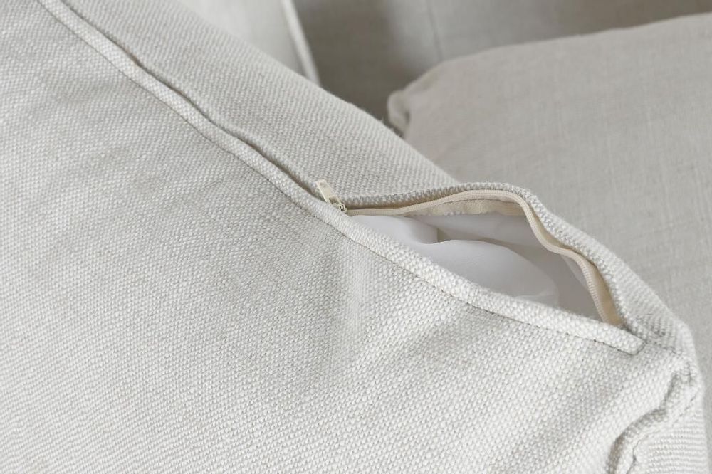 Canapés - BEIGE CANAPÉ EN LIN AVEC COUSSINS - ITEM HOME BY ITEM INTERNATIONAL