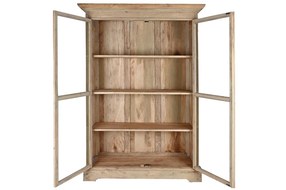 Bibliothèques - VITRINE EN BOIS NATUREL RECYCLÉ - ITEM HOME BY ITEM INTERNATIONAL