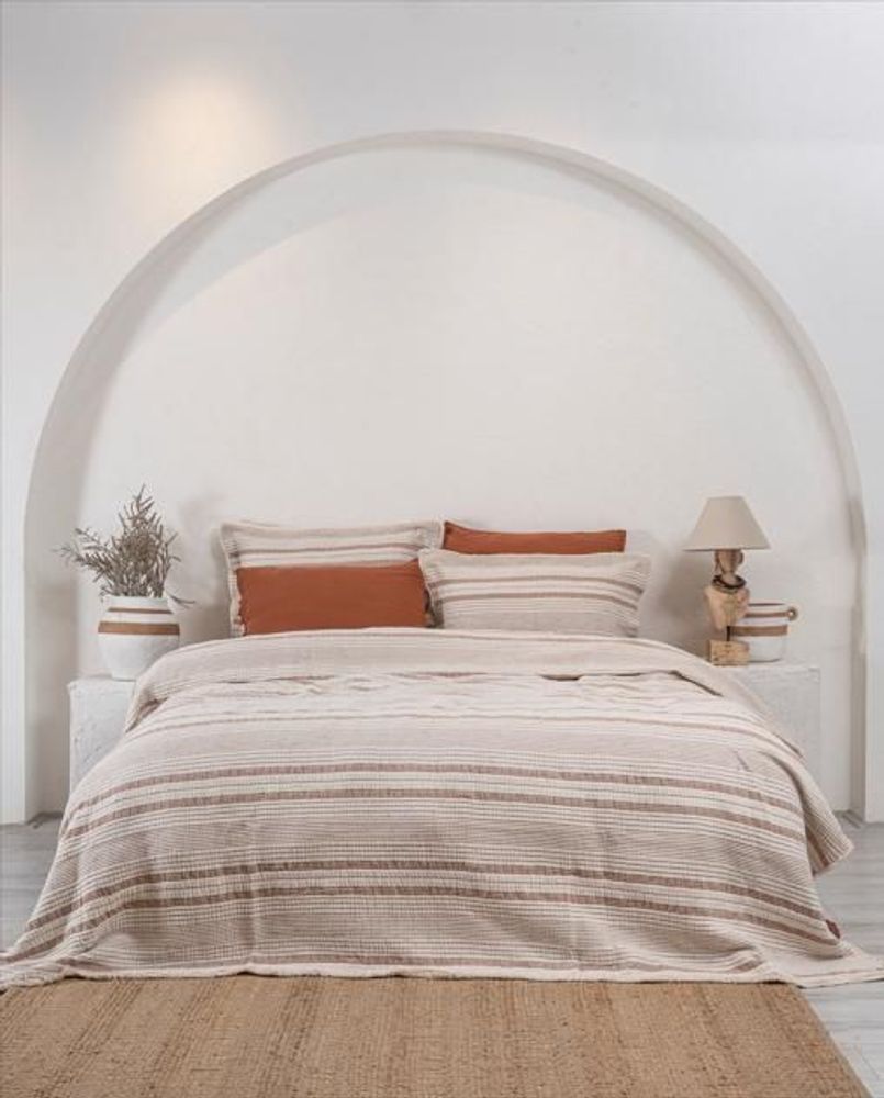 Bed linens - Hivda 100% Organic Cotton Muslin Bed Cover - ECOCOTTON