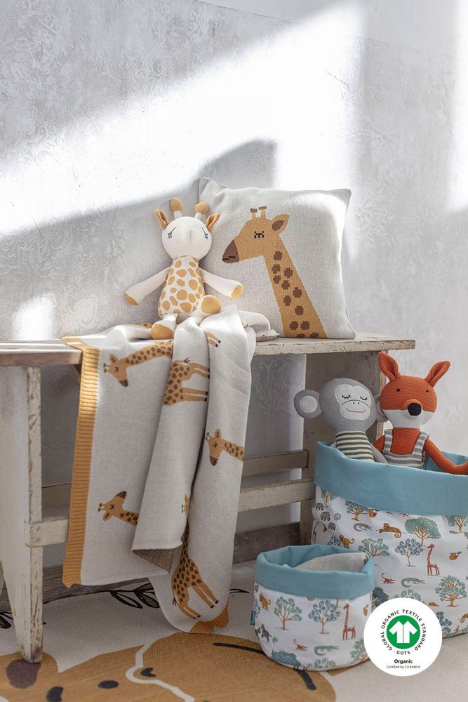 Kids accessories - Fabric Storage Basket SAFARI - TRANQUILLO