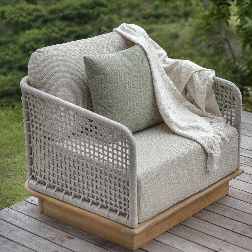 Sofas - Acri Teak sofa 1 seat - JATI & KEBON