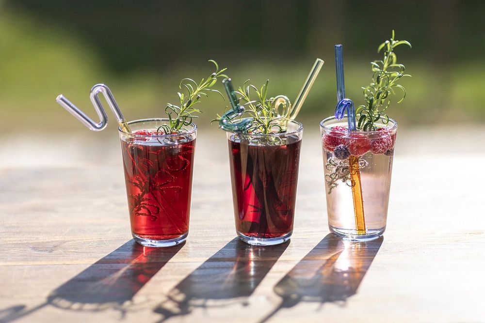 Verres - Ensemble paille et cuillère RAINBOW - TRANQUILLO