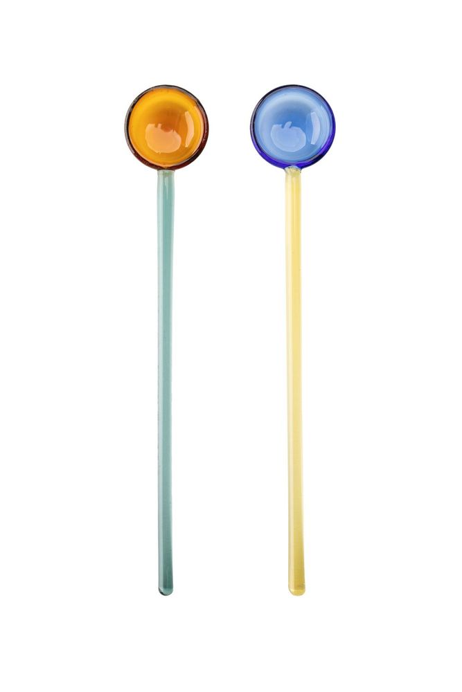 Verres - Ensemble paille et cuillère RAINBOW - TRANQUILLO