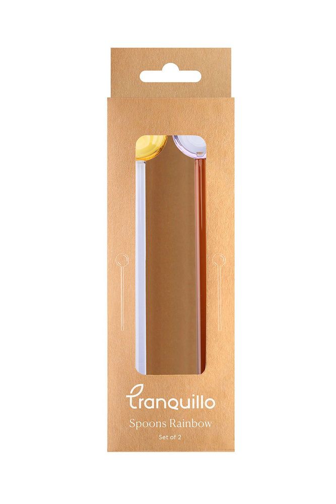 Verres - Ensemble paille et cuillère RAINBOW - TRANQUILLO