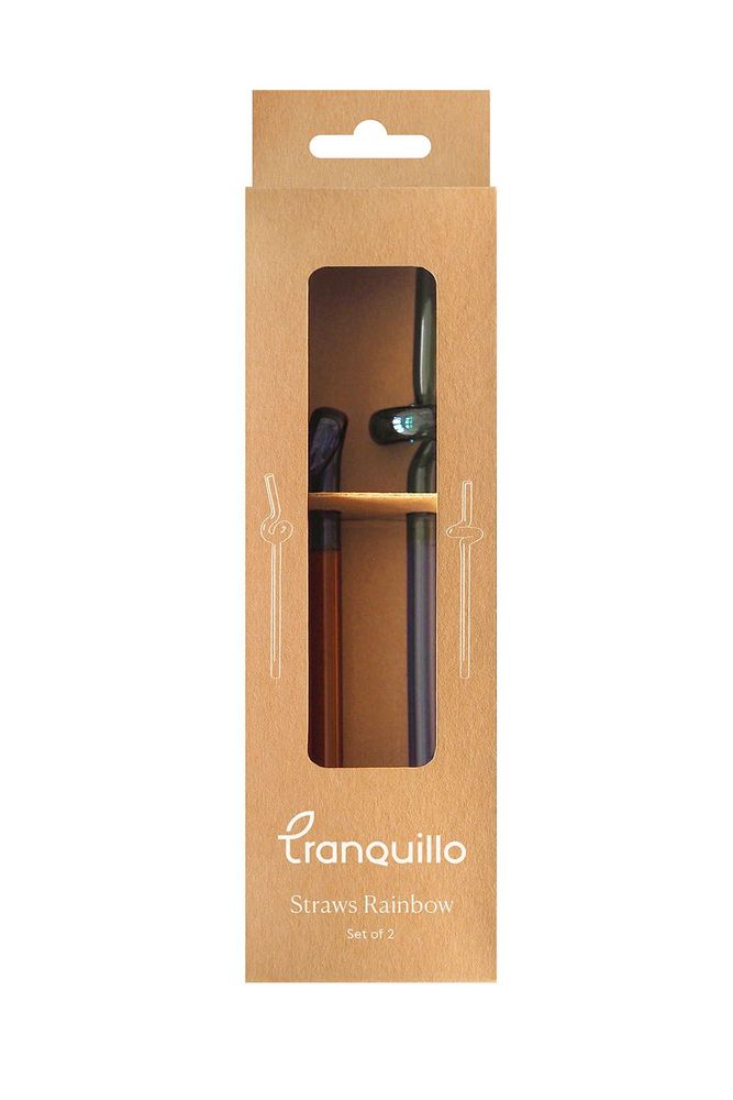 Verres - Ensemble paille et cuillère RAINBOW - TRANQUILLO