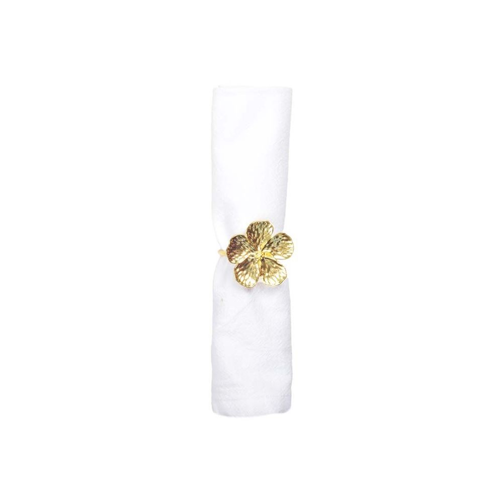 Decorative objects - GOLD FLOWER NAPKIN RINGS - SET OF 4 - AULICA PROM ORF DIFFUSION