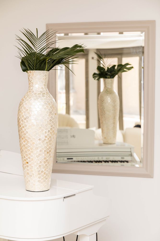 Vases - MOTHER-OF-PEARL WHITE VASE H70CM - AULICA PROM ORF DIFFUSION