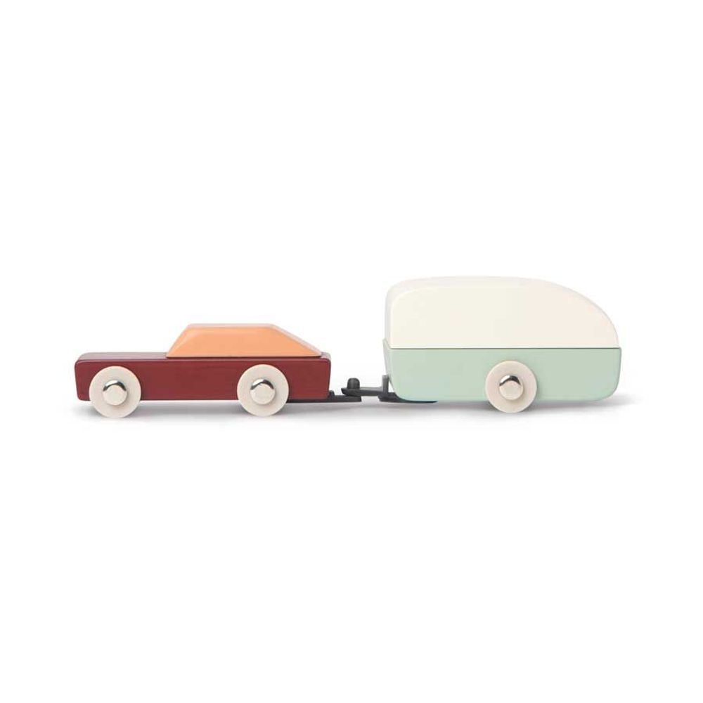 Decorative objects - Floris Hovers Duotone Car #8, Car with Caravan - IKONIC