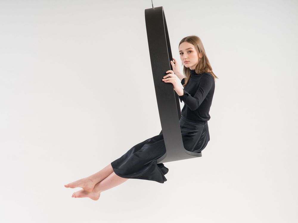 Office seating - SWING model n.1 indoor black - IWONA KOSICKA DESIGN