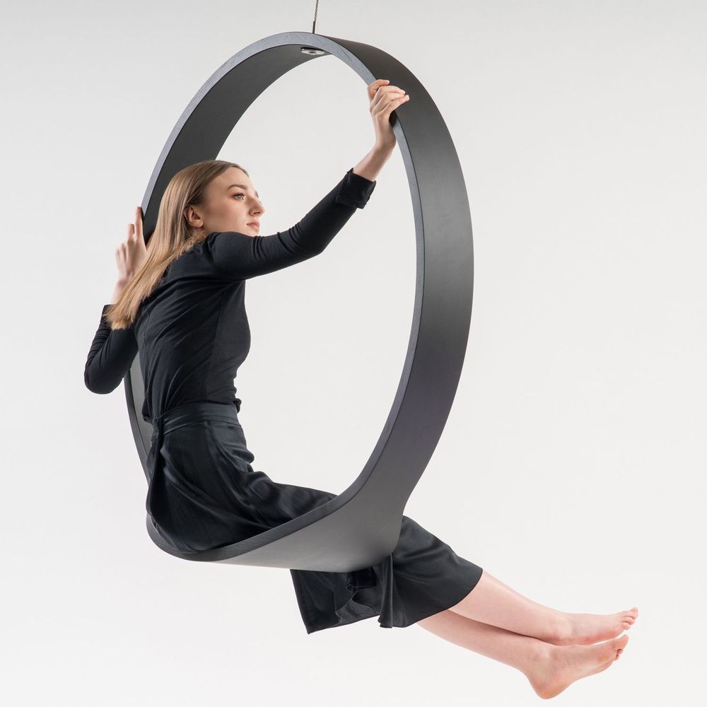 Office seating - SWING model n.1 indoor black - IWONA KOSICKA DESIGN
