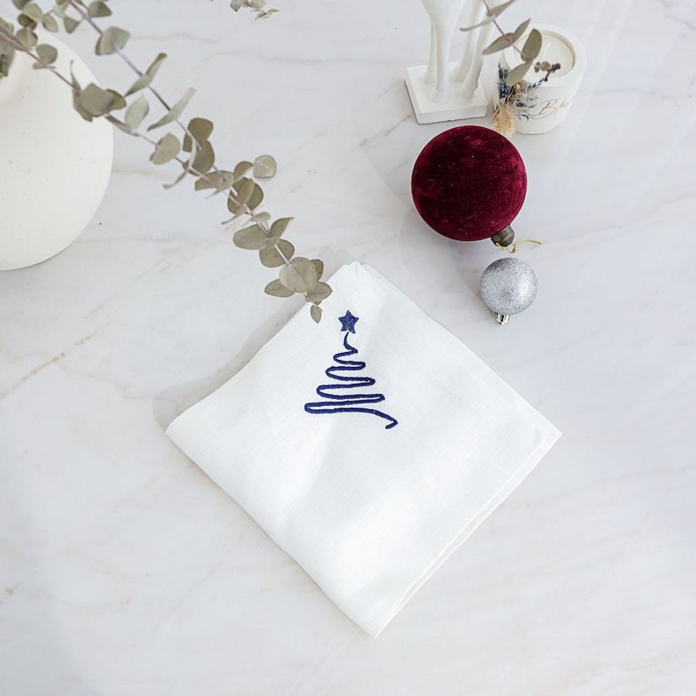 Cadeaux - Ensemble de 3 serviettes en piqué pour sapin de Noël - HYA CONCEPT STORE