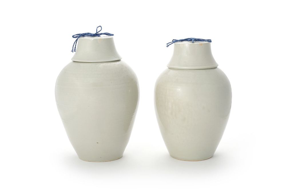 Ceramic - [NANAL (Yeoju City)] Vase - White Porcelain Prunus - K-CERAMIC(LIVING BY SOIL)