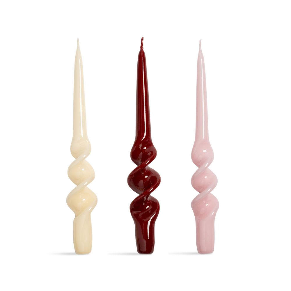Decorative objects - Candle alpha reds/greens set of 3 - &KLEVERING