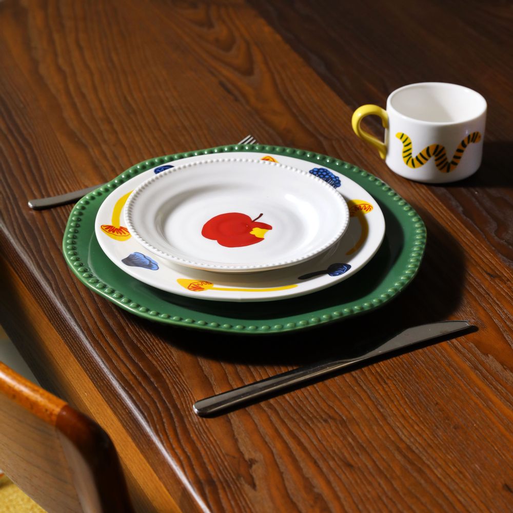 Assiettes de réception - Assiette perle bleu foncé/vert set de 2 - &KLEVERING