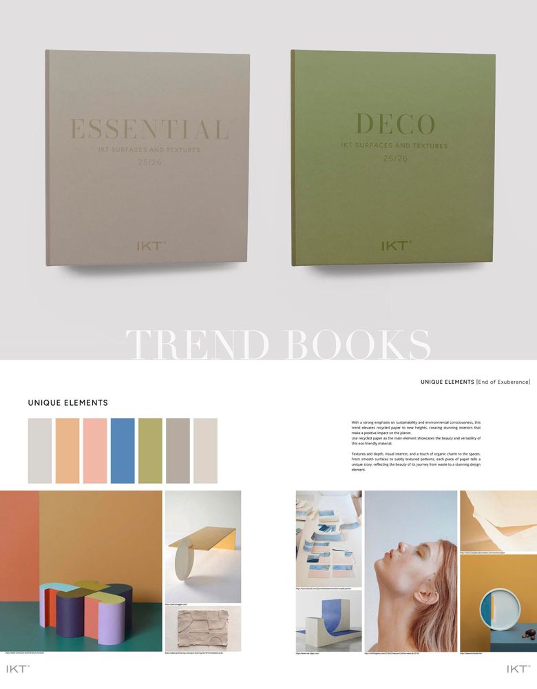 Tableaux - Cahier de tendances - IKT SURFACES AND TEXTURES SL