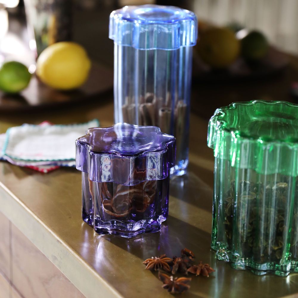 Pottery - Jar astral green/pruple - &KLEVERING