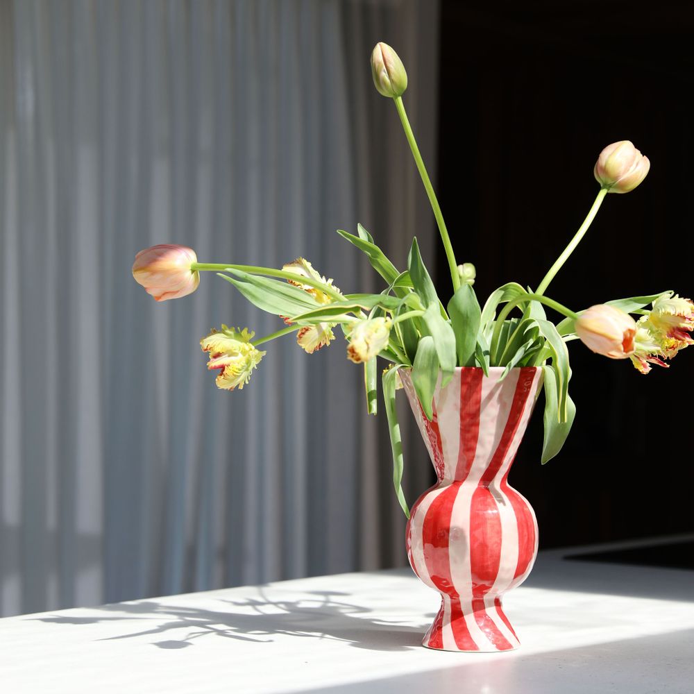 Coussins - Vase losange noir/rouge/vert - &KLEVERING