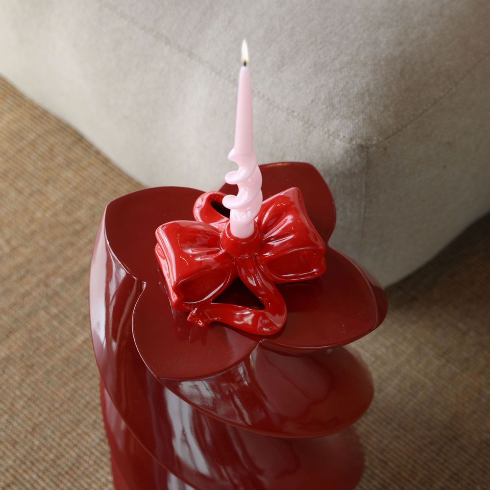 Objets design - Ruban porte-bougies rouge/vert/rose - &KLEVERING