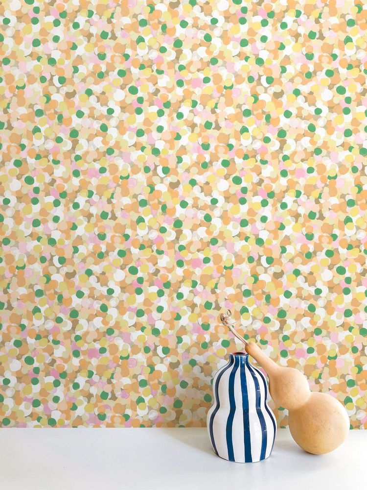 Other wall decoration - Pointillism wallpaper - ALL THE FRUITS
