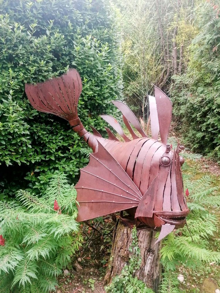 Objets de décoration - Sculpture métal poisson lion - PACOM-CONCEPT