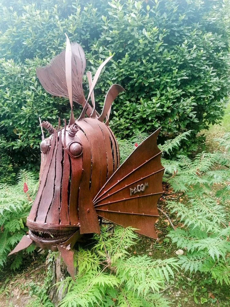 Objets de décoration - Sculpture métal poisson lion - PACOM-CONCEPT