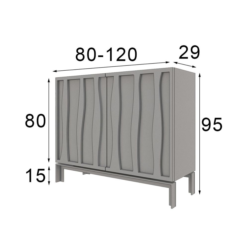 Wardrobe - Shoe cabinet in MDF of 18 pairs with selectable length from 80 -120 cm - FRANCO FURNITURE