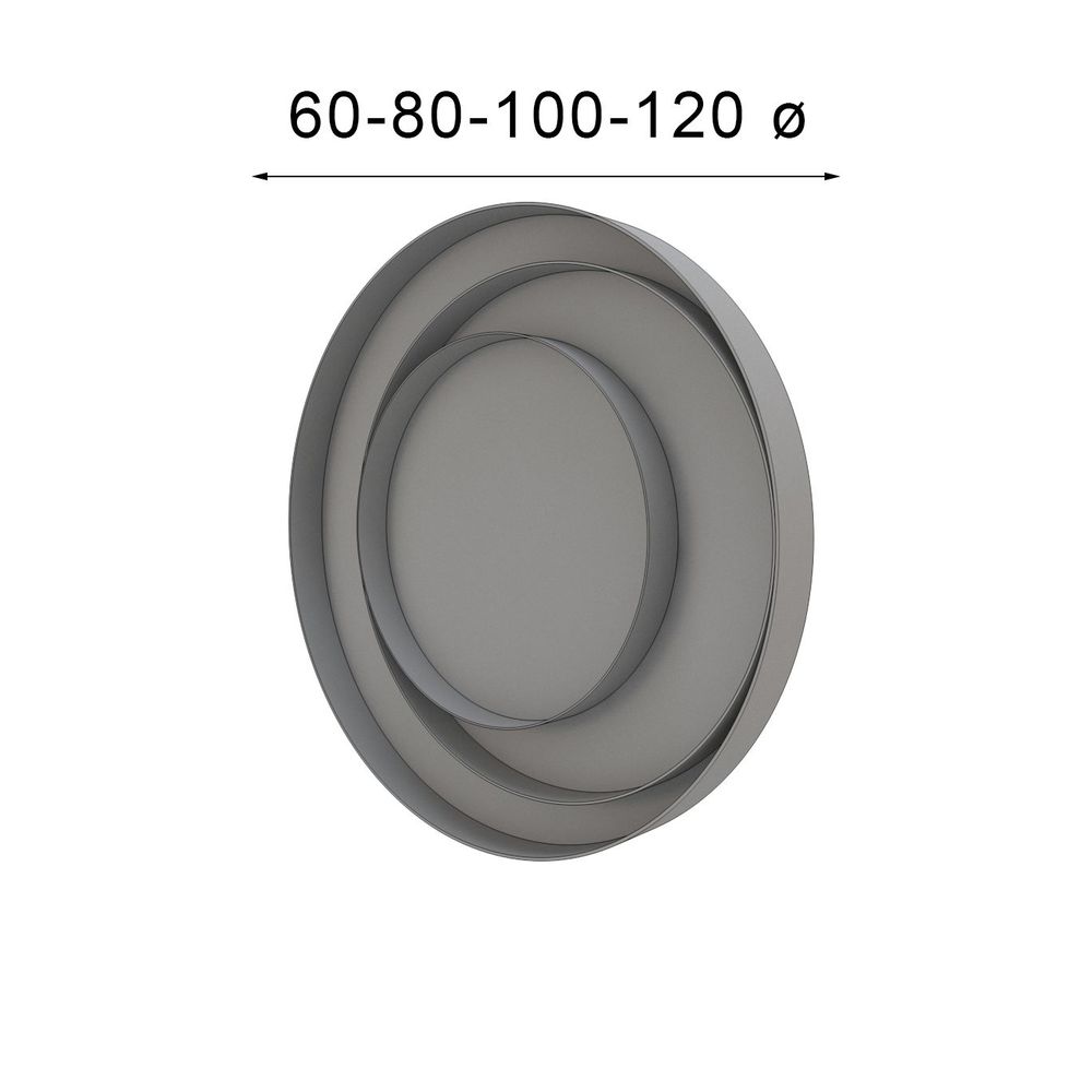 Miroirs - Miroir rond 60-80-10-120cm avec cadre en métal et intérieur en bois - FRANCO FURNITURE