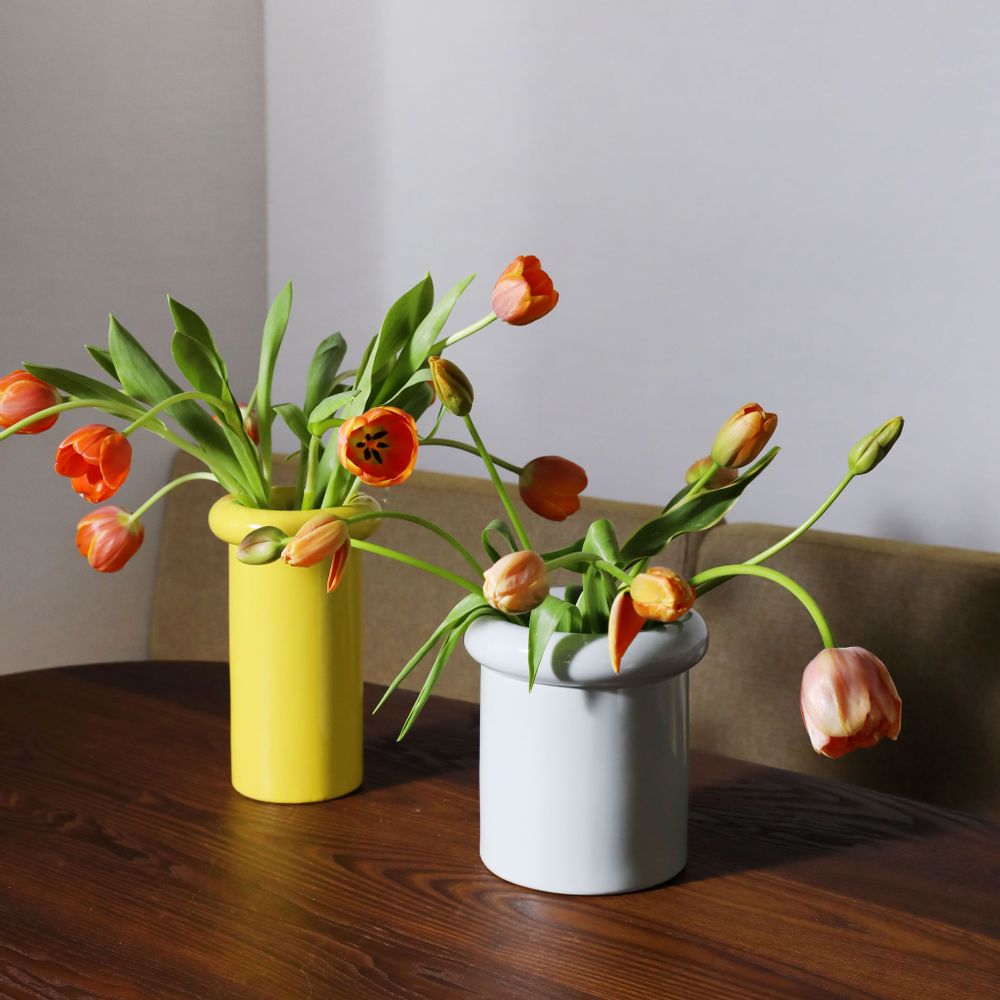 Vases - Vase Turban brume/bordeaux/jaune - &KLEVERING