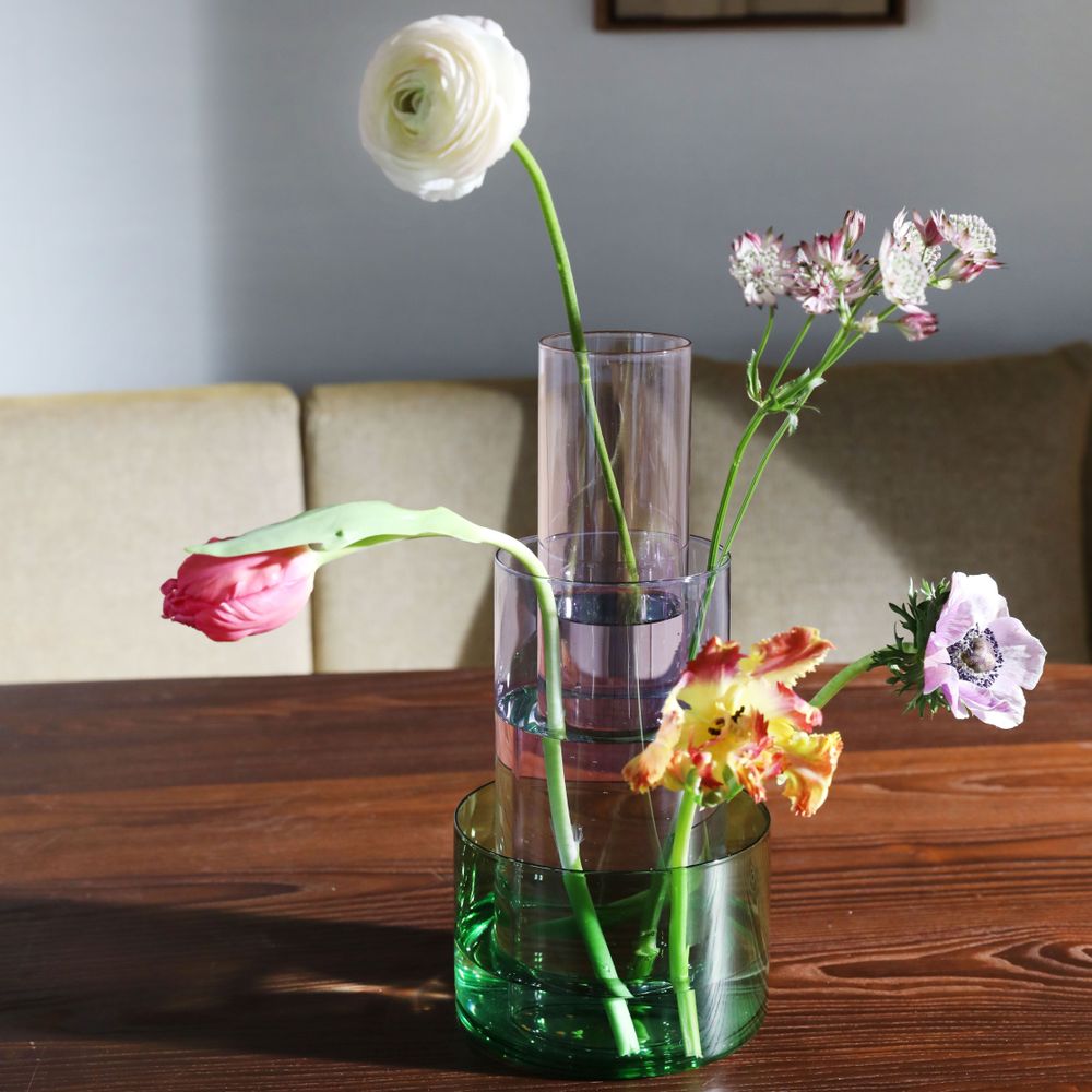 Vases - Vase amphi green/yellow large/small - &KLEVERING