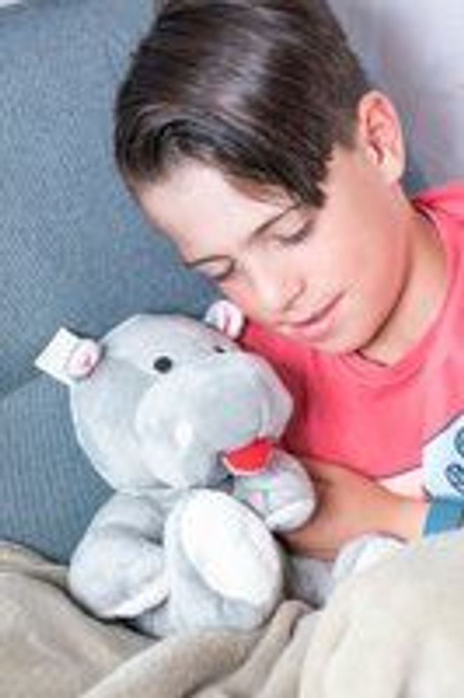 Soft toy - Cherry Belly Cuddle Hippo Cherry Pit Pillow - Washable - INATURA