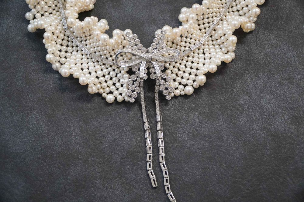 Jewelry - Handcrafted Bowknot Woven Freshwater Pearl Necklace - THE ZHAI