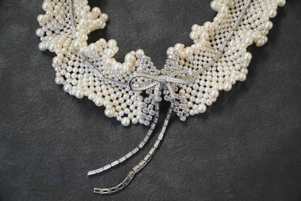 Jewelry - Handcrafted Bowknot Woven Freshwater Pearl Necklace - THE ZHAI