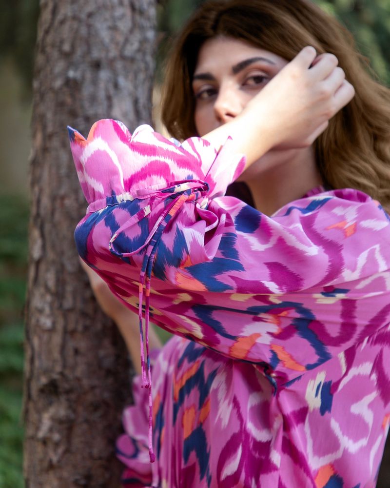 Prêt-à-porter - Robe rose Koa à bordure festonnée et cordons de serrage - HYA CONCEPT STORE