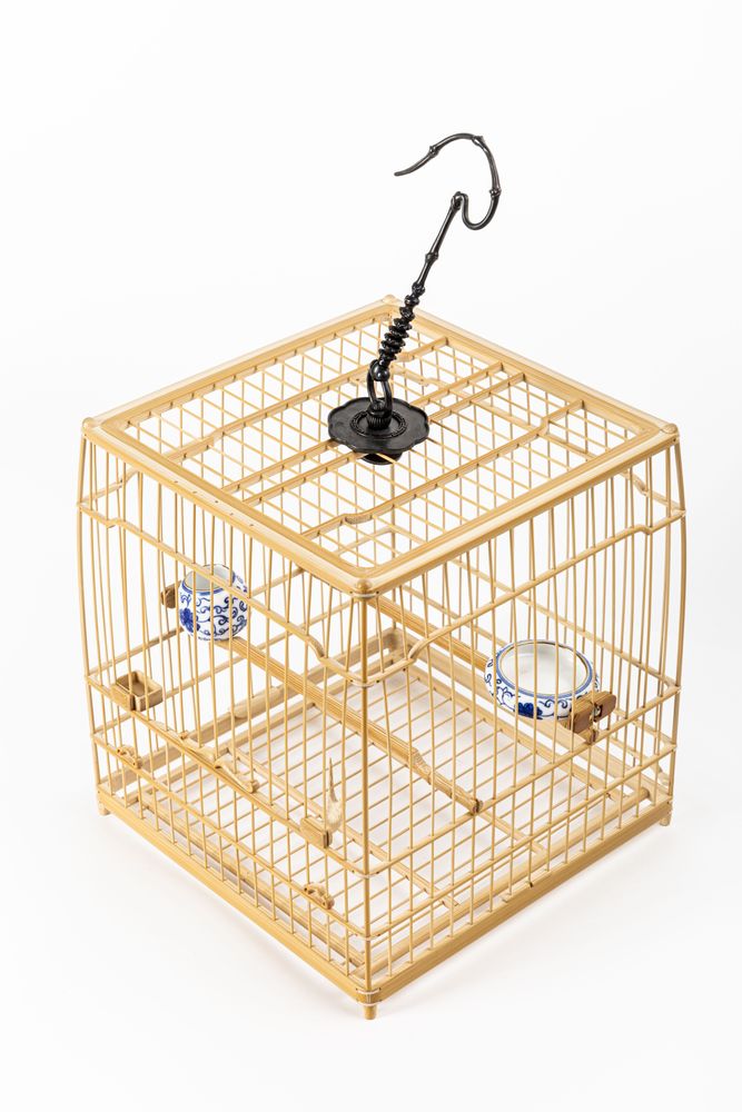 Unique pieces - Handmade Seagull Gate Bright Top Bamboo Birdcage - THE ZHAI