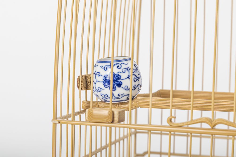Unique pieces - Handmade Seagull Gate Bright Top Bamboo Birdcage - THE ZHAI