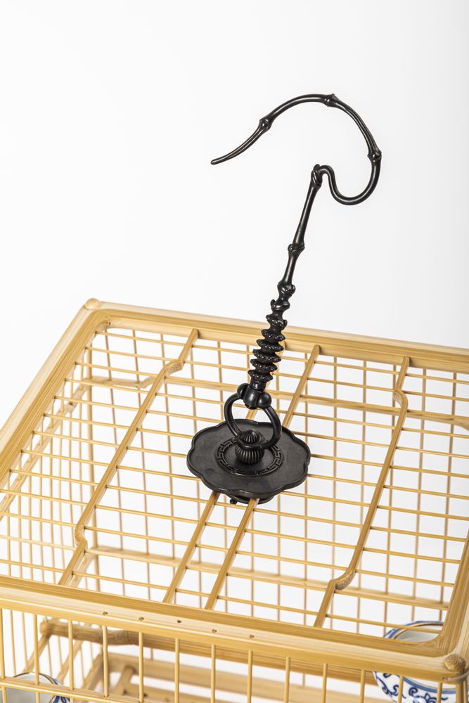 Unique pieces - Handmade Seagull Gate Bright Top Bamboo Birdcage - THE ZHAI
