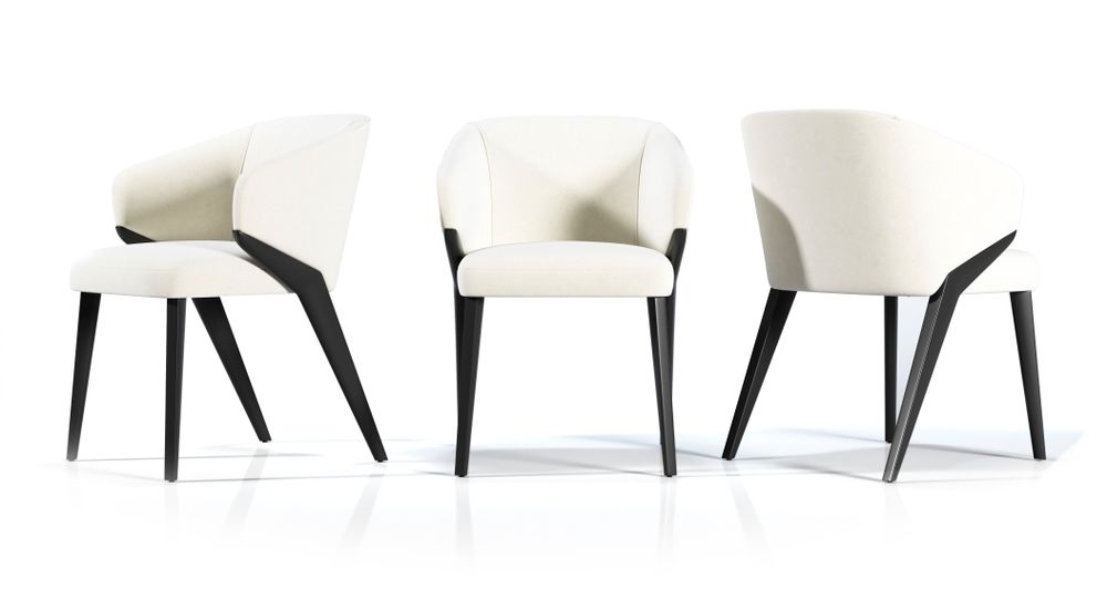 Fauteuils pour collectivités - Chaise de salle à manger design rembourrée avec pieds en bois de hêtre - FRANCO FURNITURE